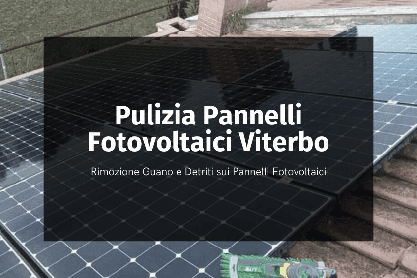 pulizia pannelli fotovoltaici Viterbo